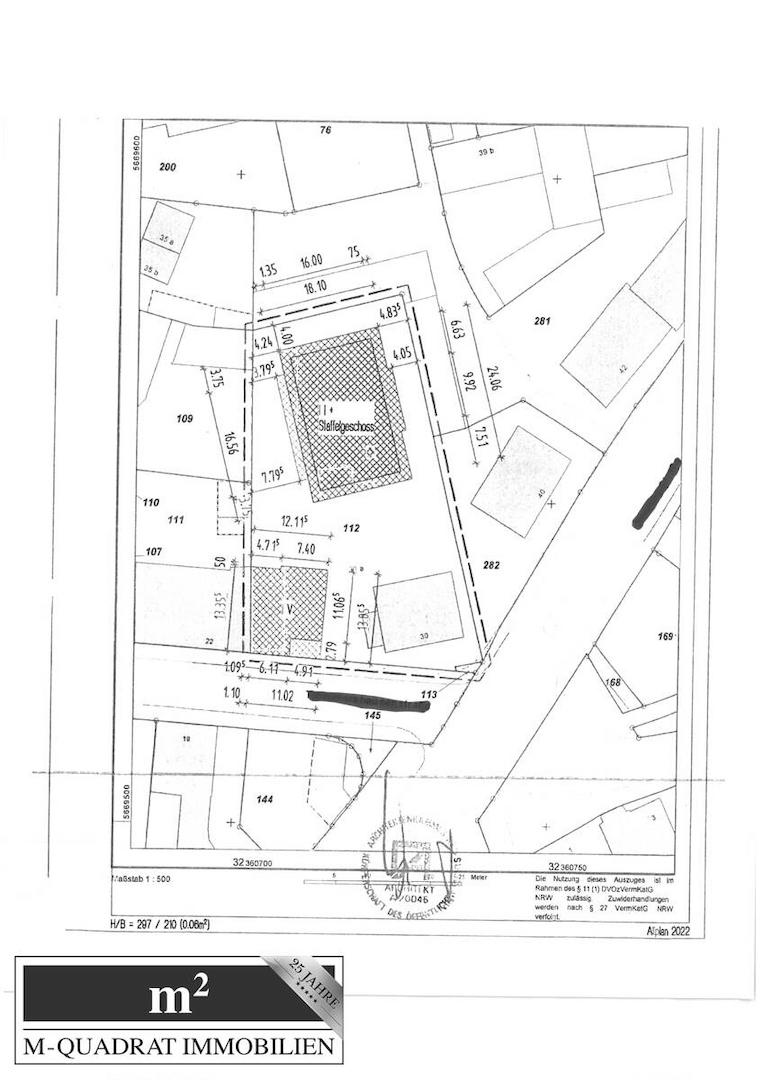 Lageplan zum Bauvorbescheid 2