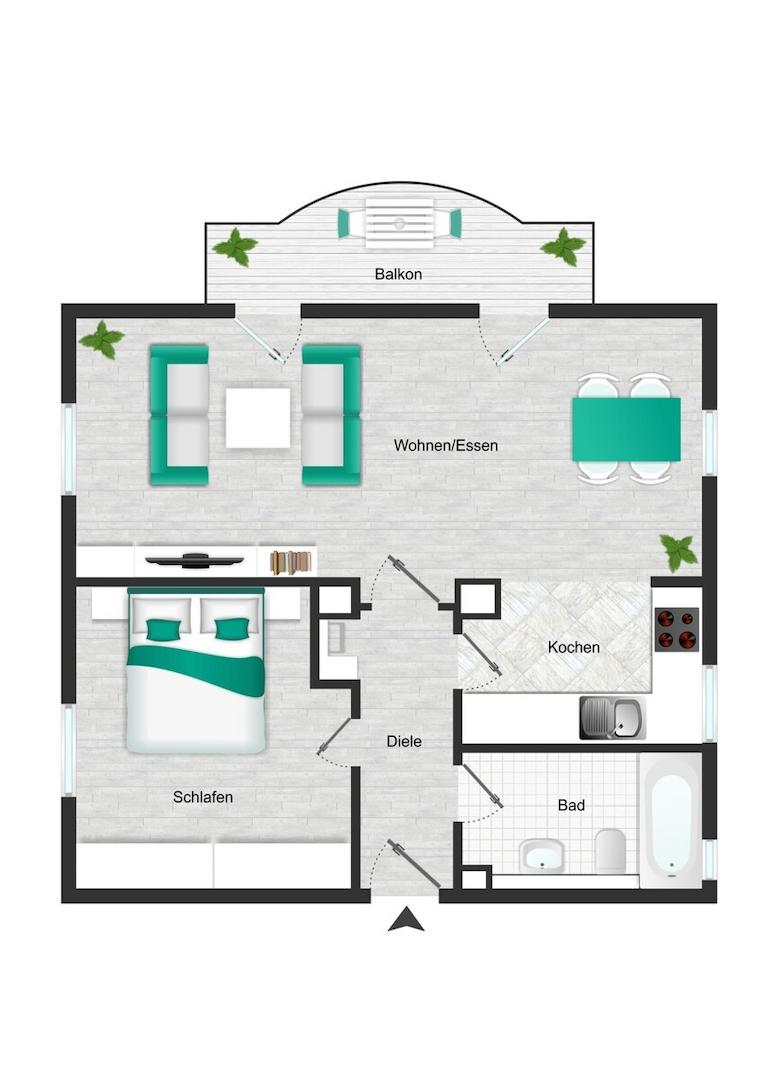 Grundriss Whg. 4