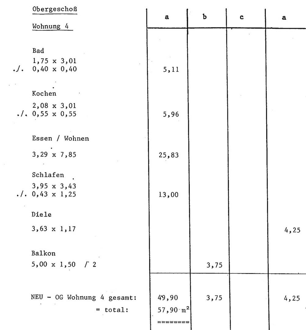 Wohnfläche Whg. 4