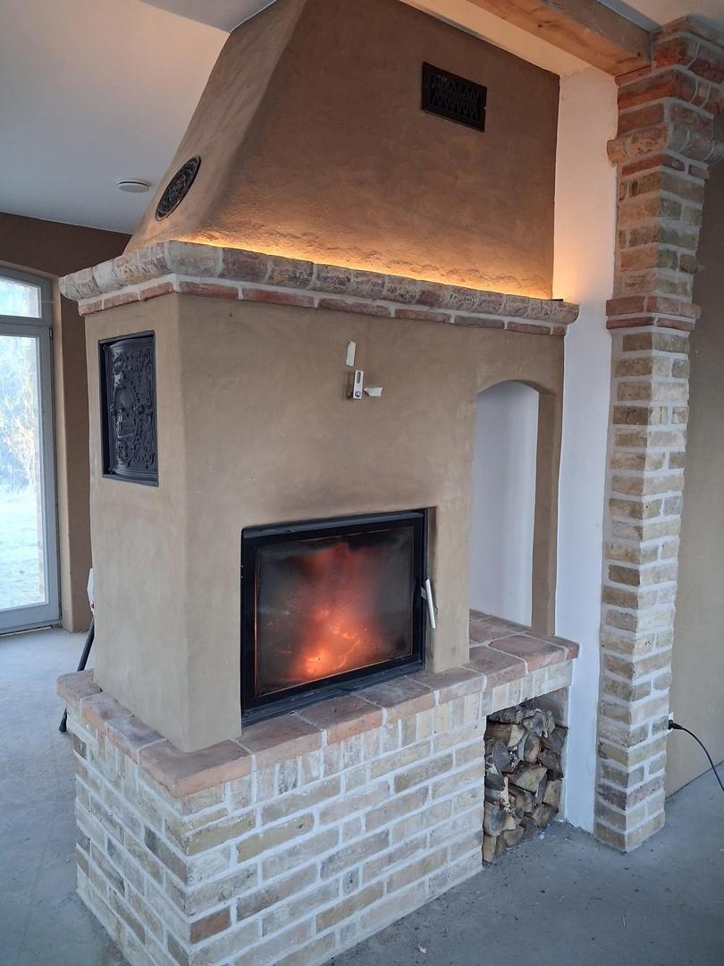 Kamin als Raumteiler