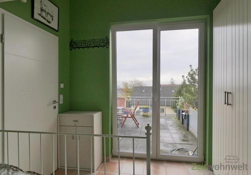 Balkonausgang am Schlafzimmer