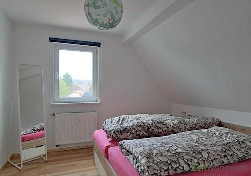 Blick ins Schlafzimmer