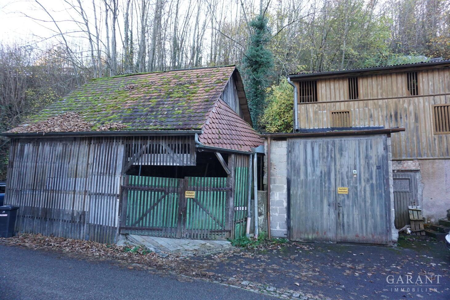 Schuppen u. Garage