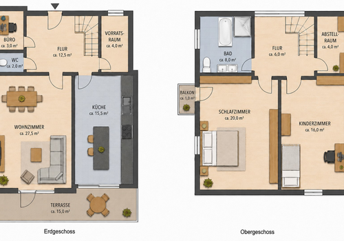 Schematischer Hausplan