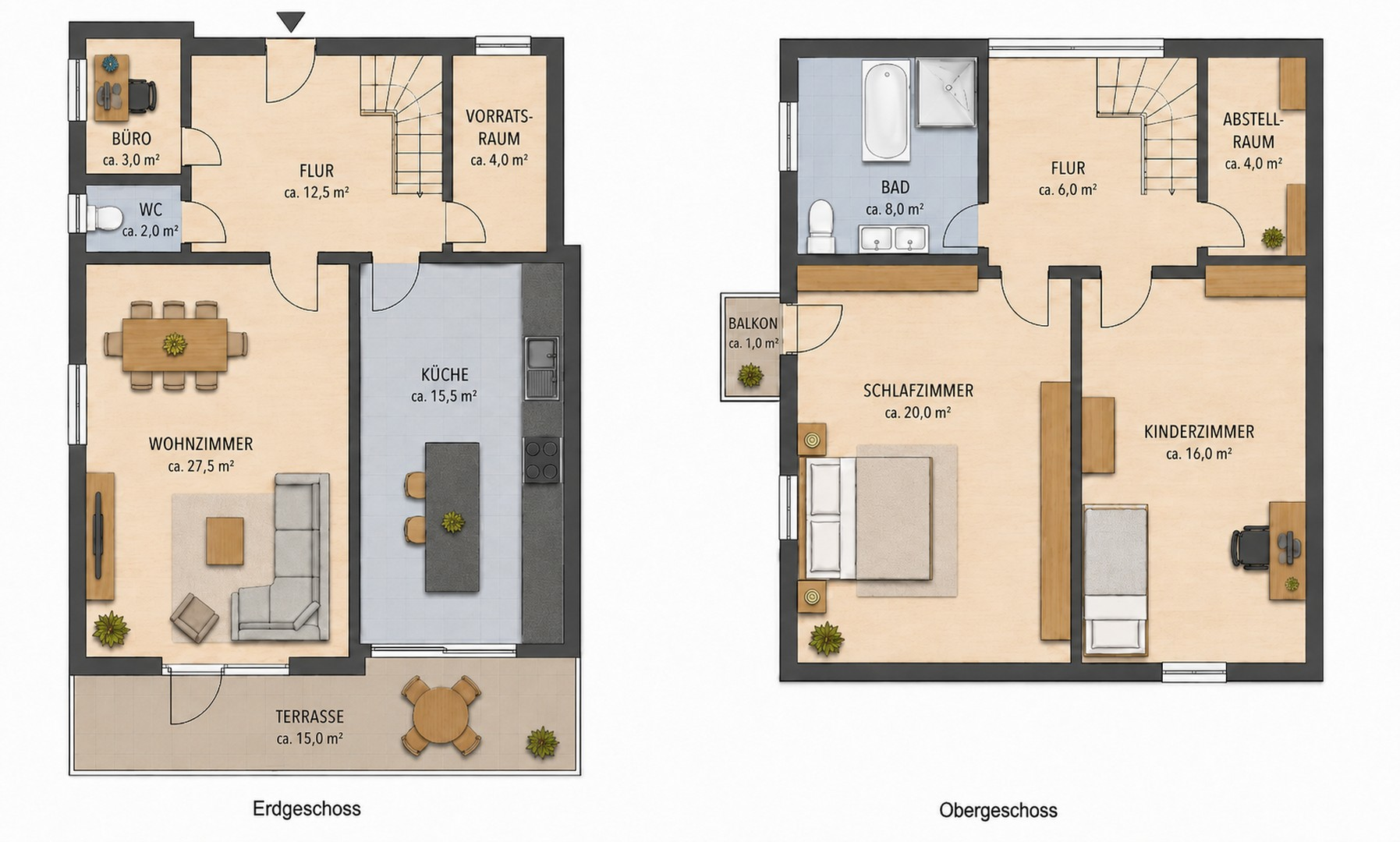 Schematischer Hausplan