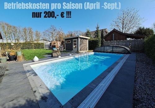 überdachter GFK Pool