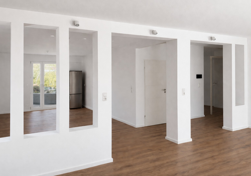 Blick aus dem Wohnraum