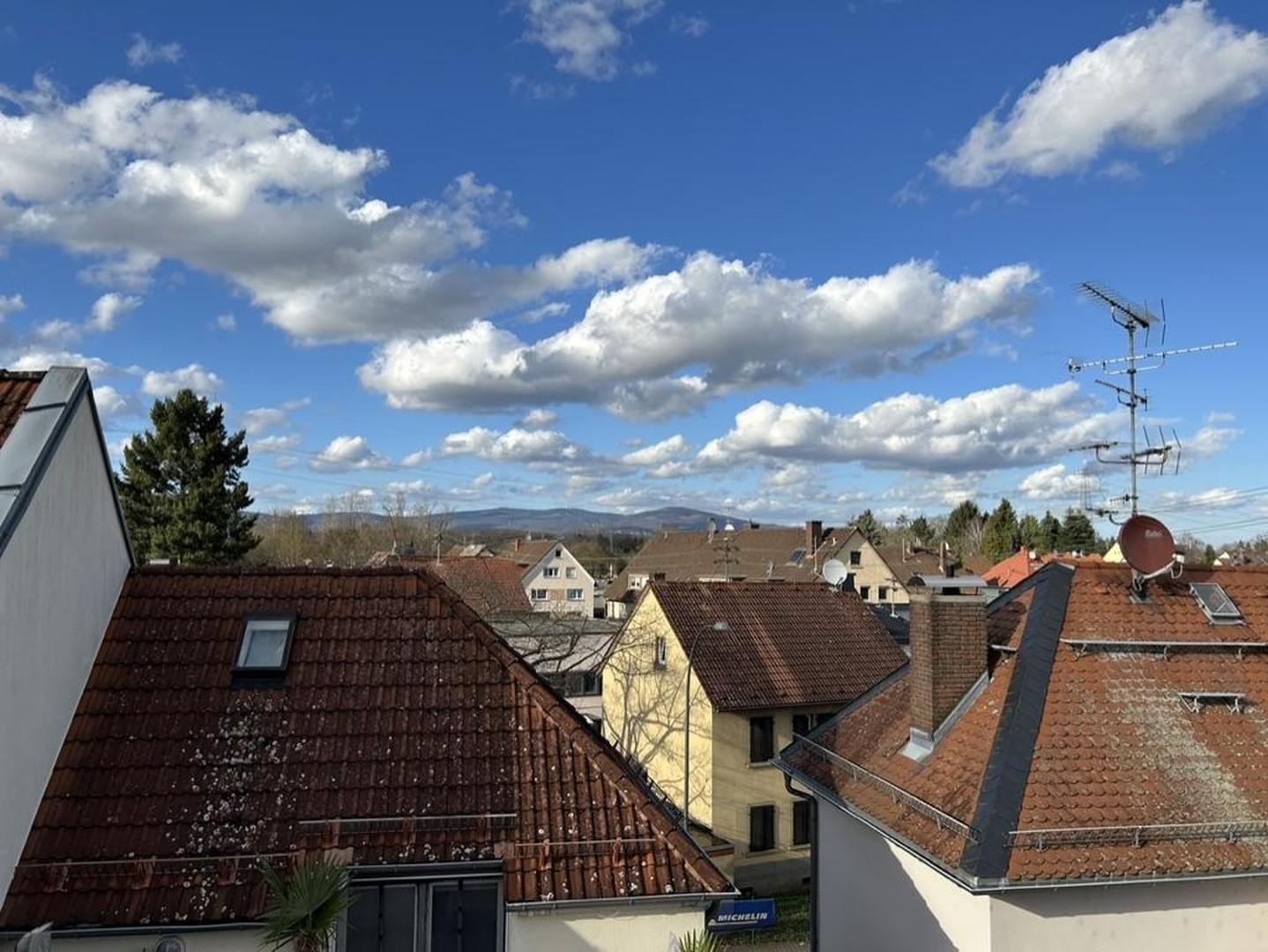 Blick nach draußen von Galerie