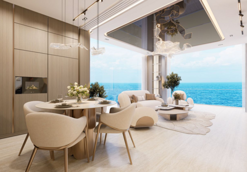 Wohnzimmer mit Meerblick