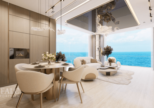 Wohnzimmer mit Meerblick