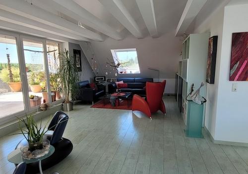 offenes Wohnzimmer 4,65m hoch