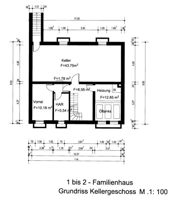 Grundriss Keller
