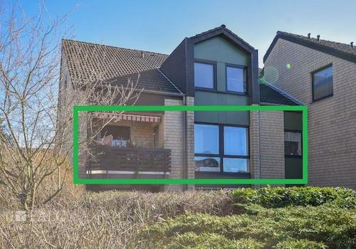 Außenansicht von Balkon und Wohnung