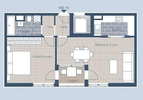 Grundriss WE 15