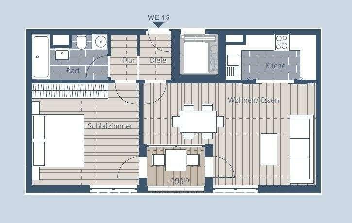 Grundriss WE 15