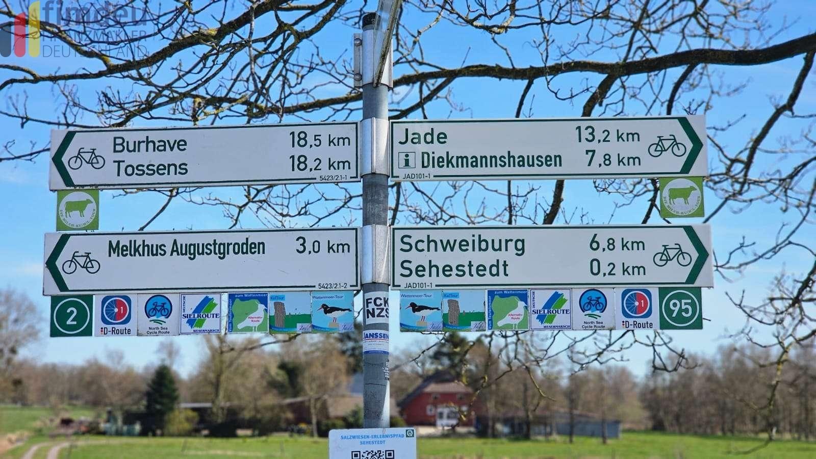 Radfahren, Wandern, Spazierengehen an der guten Nordseeluft