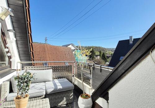 Blick Dachbalkon