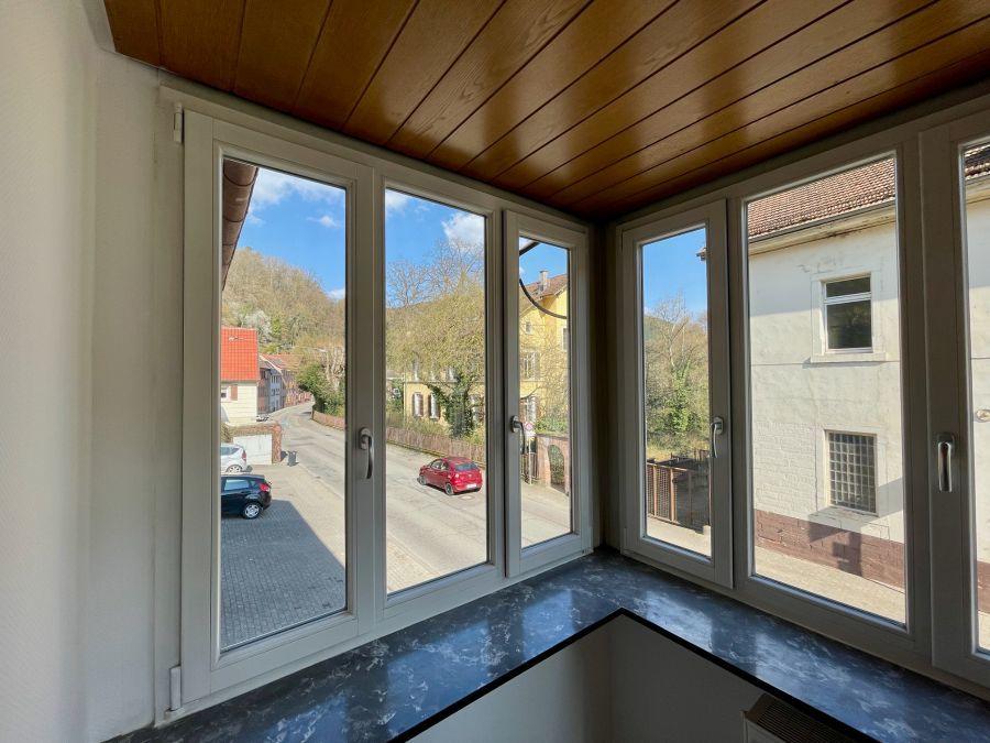 Atrium in Wohnzimmer - Blick West
