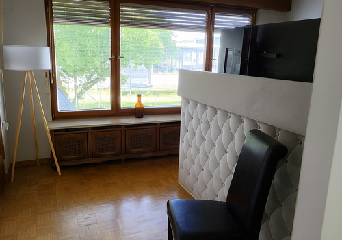 Schlafzimmer mit Gartenblick