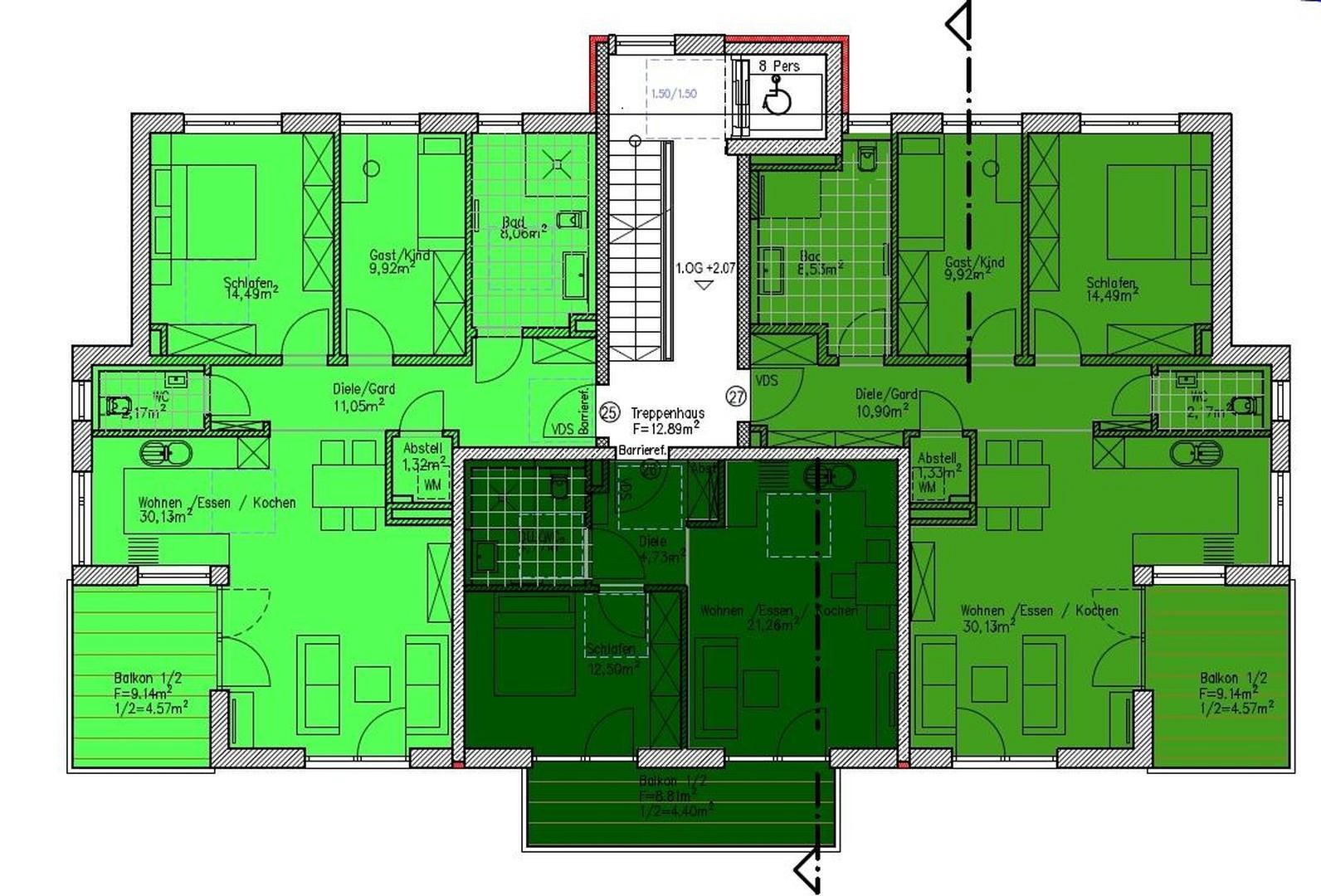 WE 25 u 26 u 27 1. OG Haus 3 