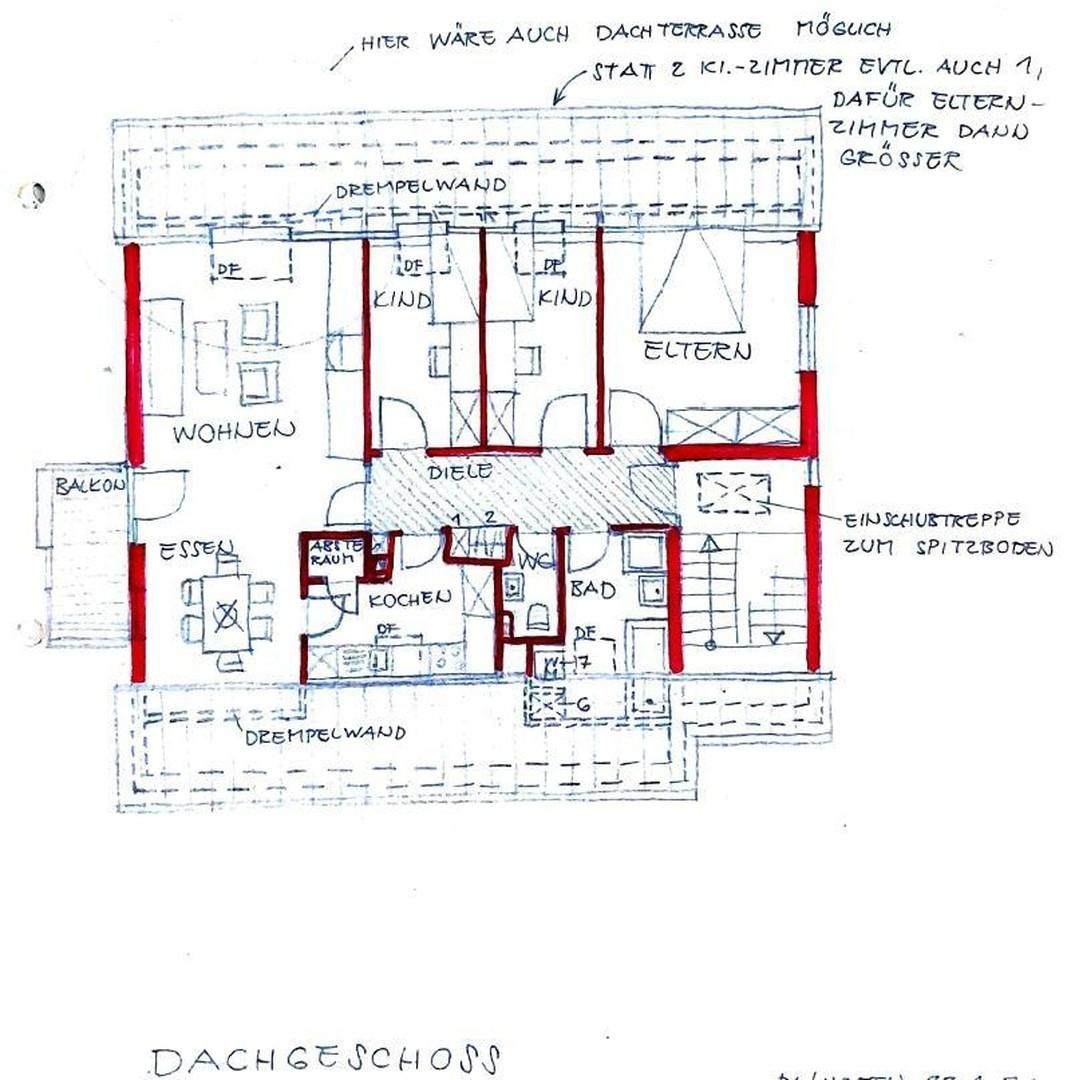 Planentwurf, weicht leicht ab