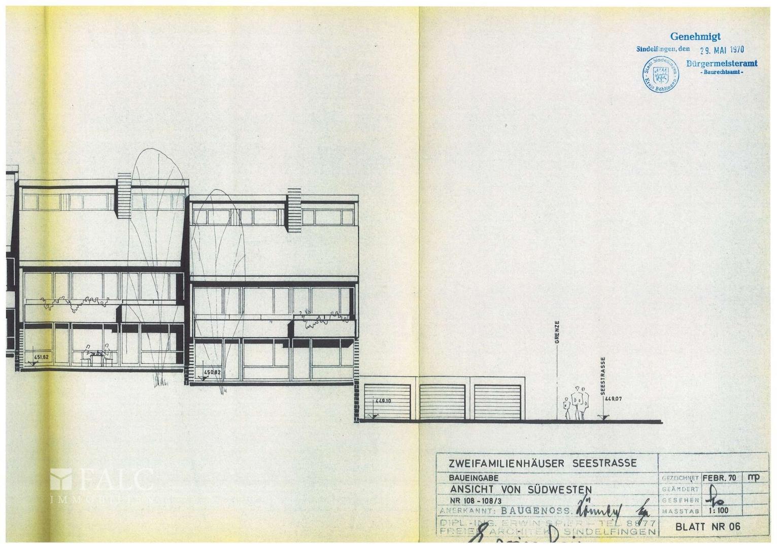 Ansicht Süd West Sommerofenstr. 108-3 