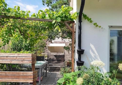 Terrasse mit Weinlaube