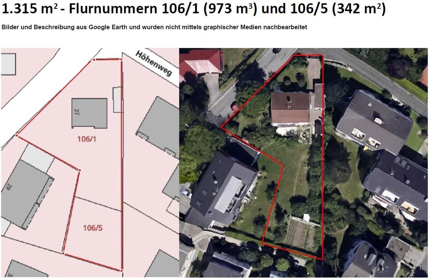 Luftbild mit Flurkarte