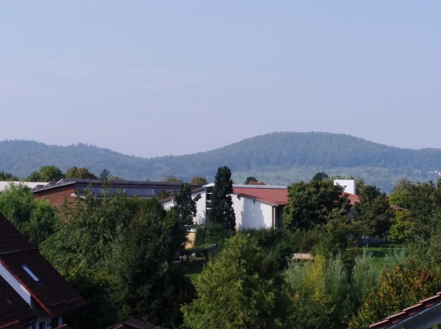Blick aus Wohn und Esszimmer