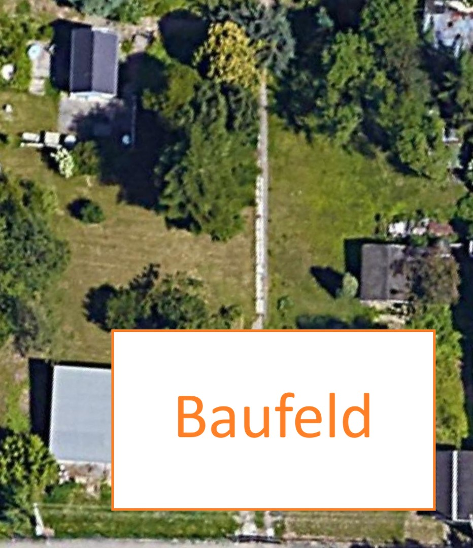 Draufsicht mit Baufeld