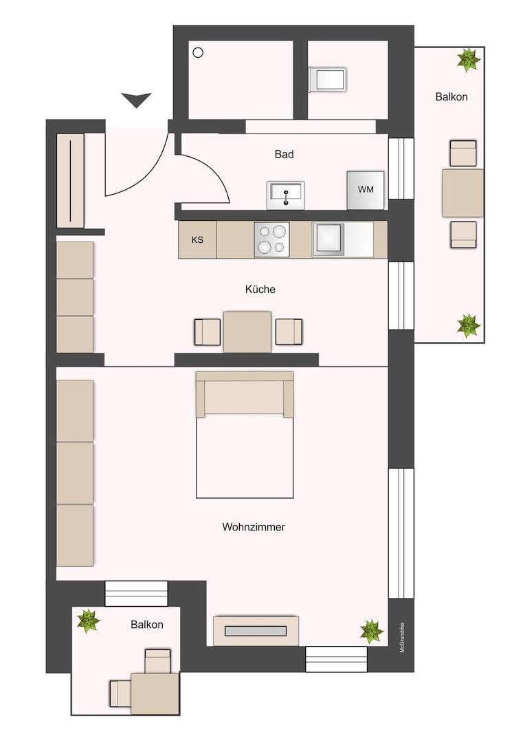 Grundriss - Wohnung 20