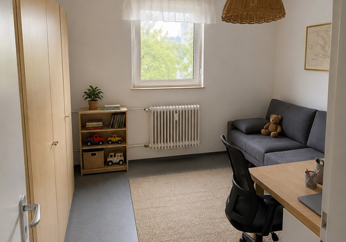 Arbeitszimmer visualisiert