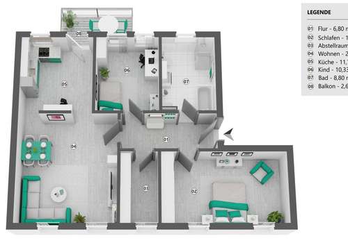 Grundriss 1OG links