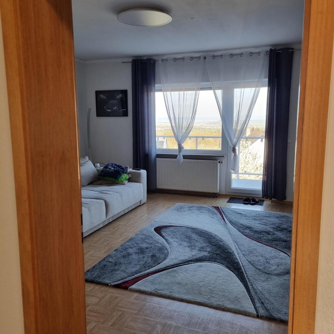Blick ins Wohnzimmer / Balkon