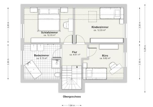 Grundriss Obergeschoss