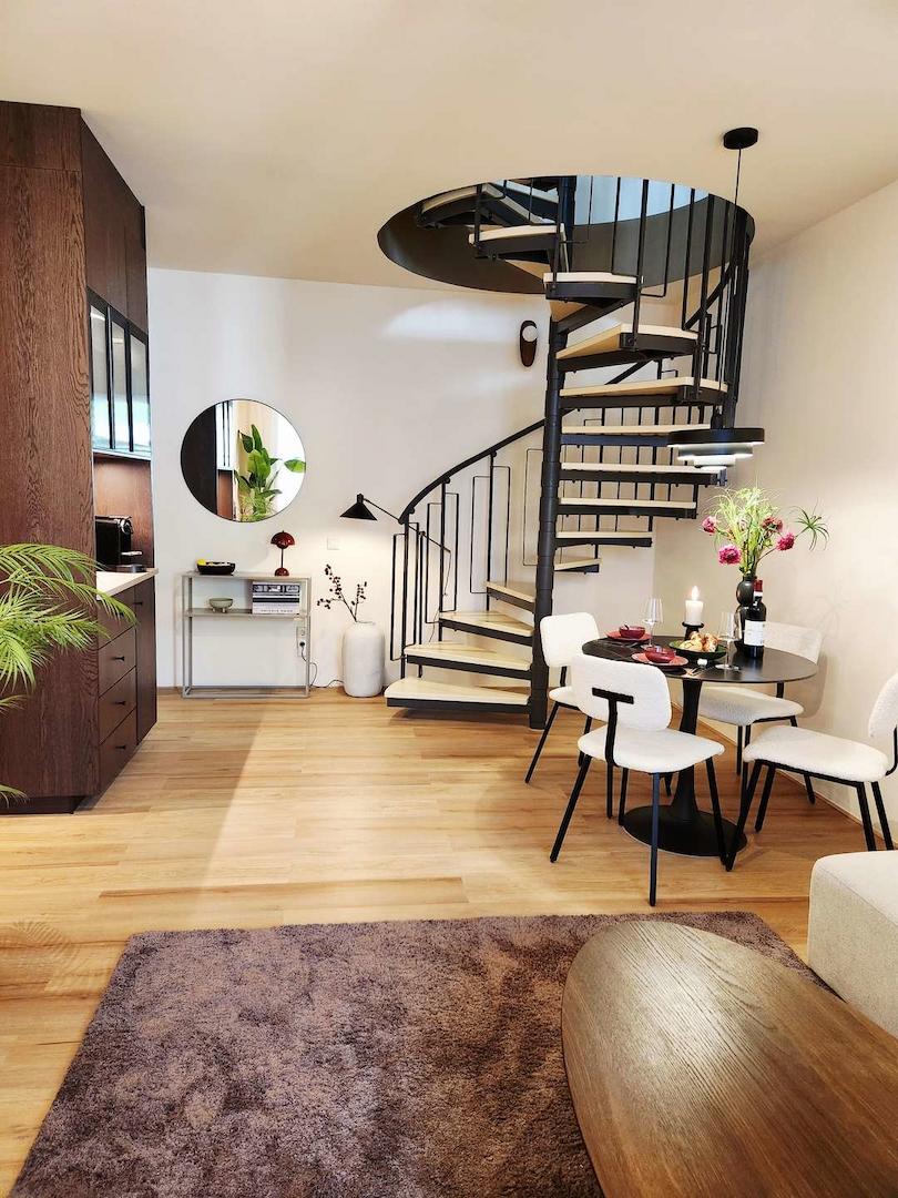 Elegante Wendeltreppe