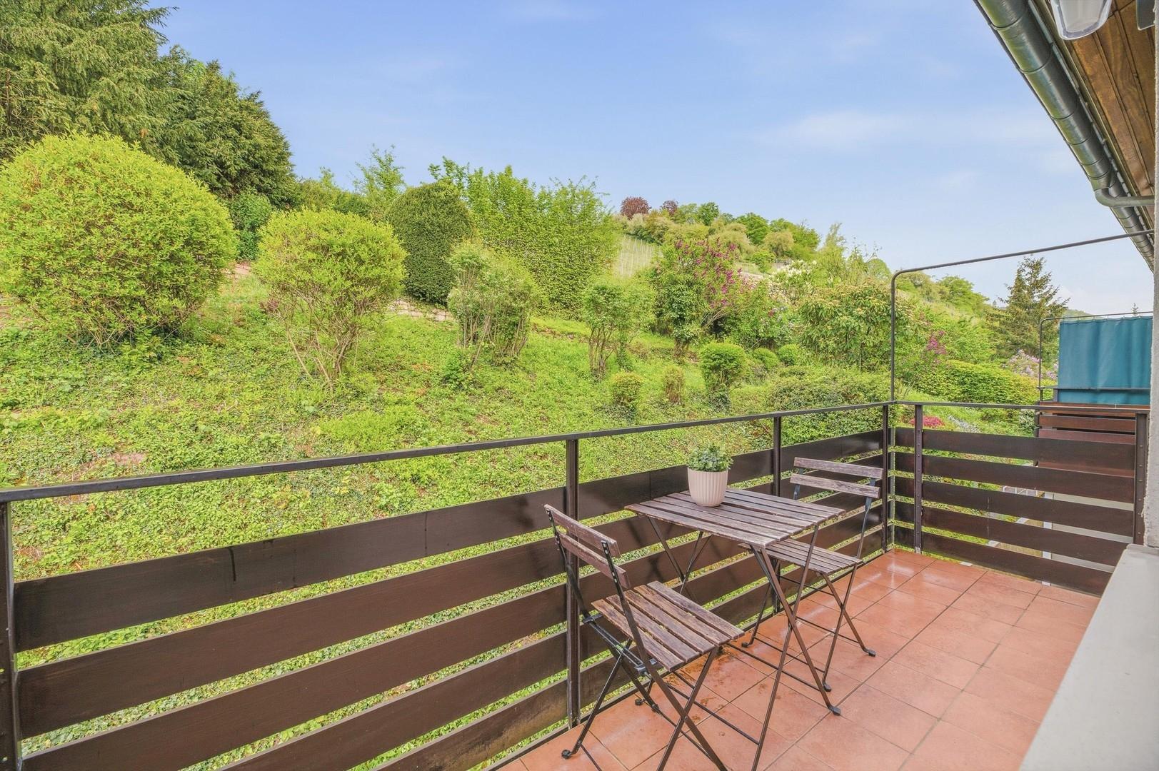 Blick vom Balkon hinten