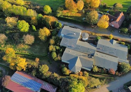 Luftbild mit Parkansicht