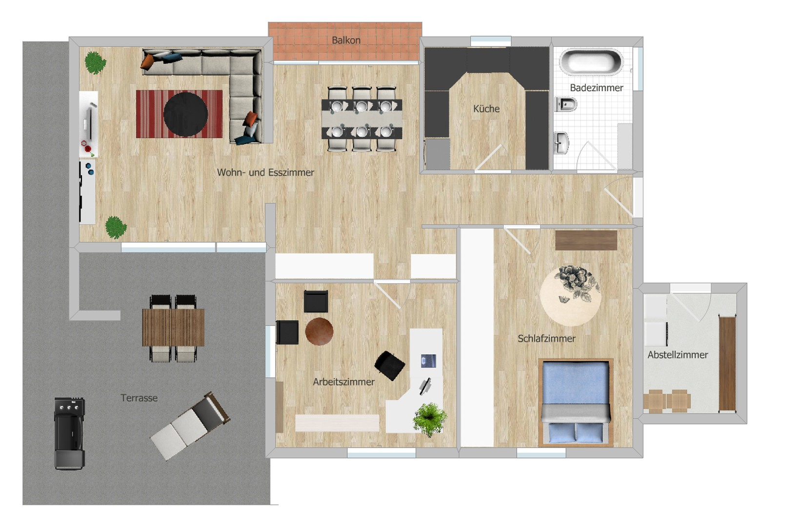 Grundriss mit Ausstattung