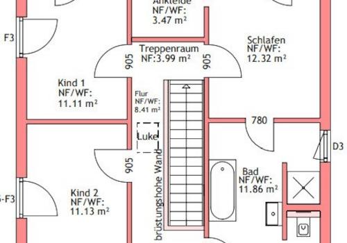 Grundriss Obergeschoss