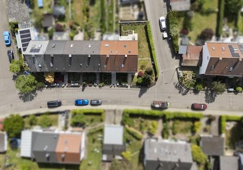 Blick auf das Grundstück