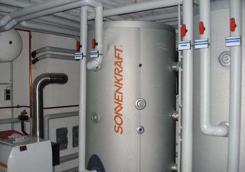 Gas-Solarheizanlage