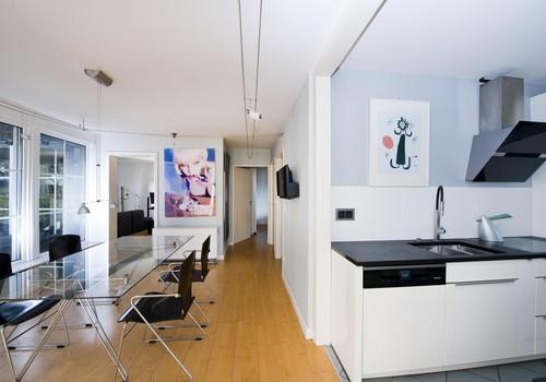 offene Küche mit Esszimmer 