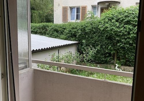 Balkon Blick in den Hof