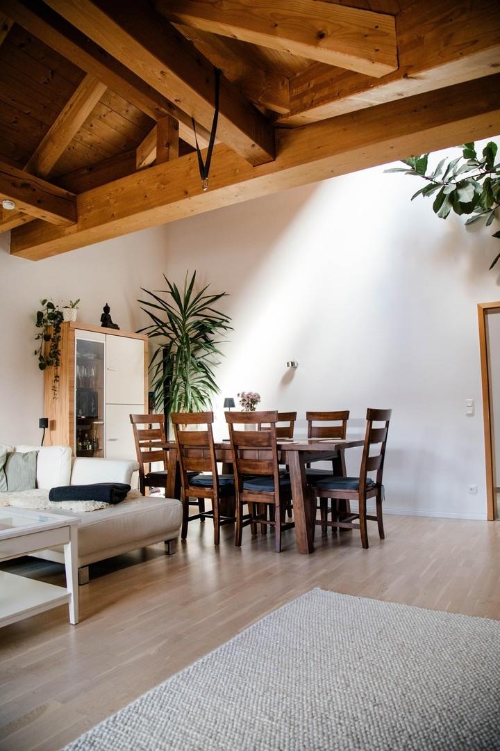 Essbereich im Wohnzimmer
