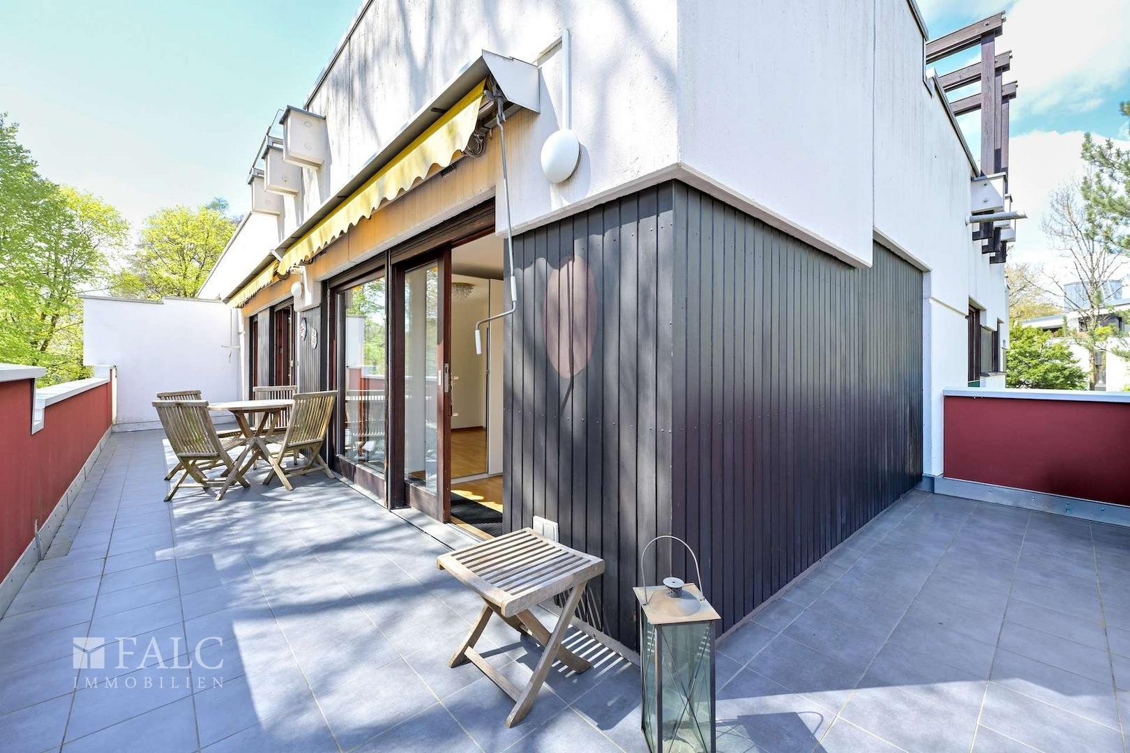 Terrasse über Eck