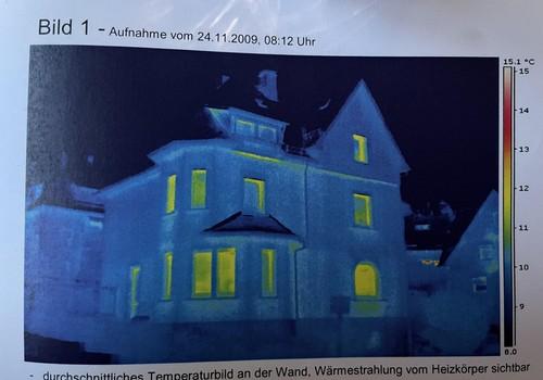 Infrarotkamerabild vom Haus