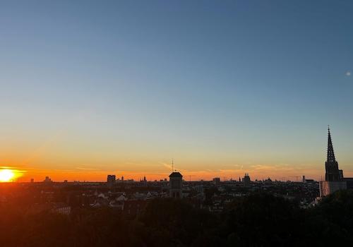 Aussicht Dachterrasse Nacht