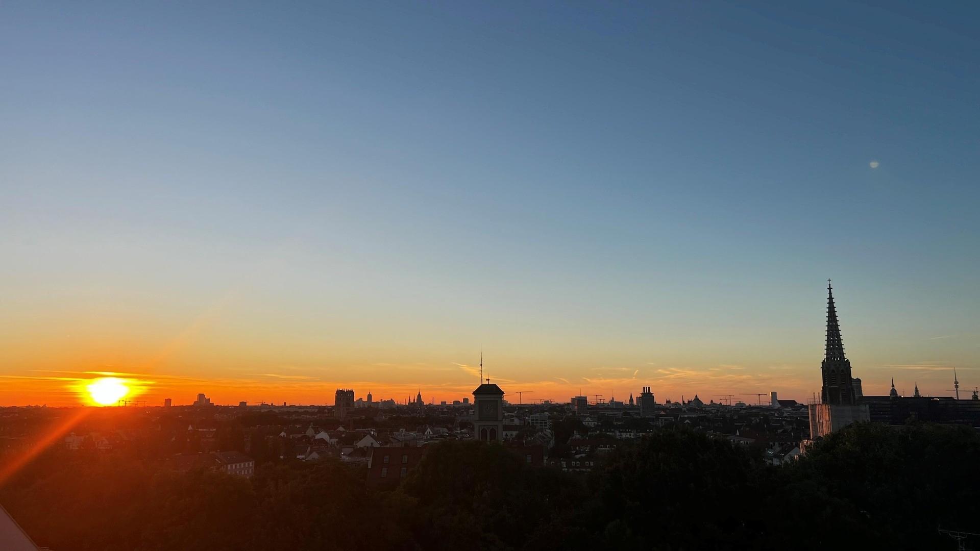 Aussicht Dachterrasse Nacht