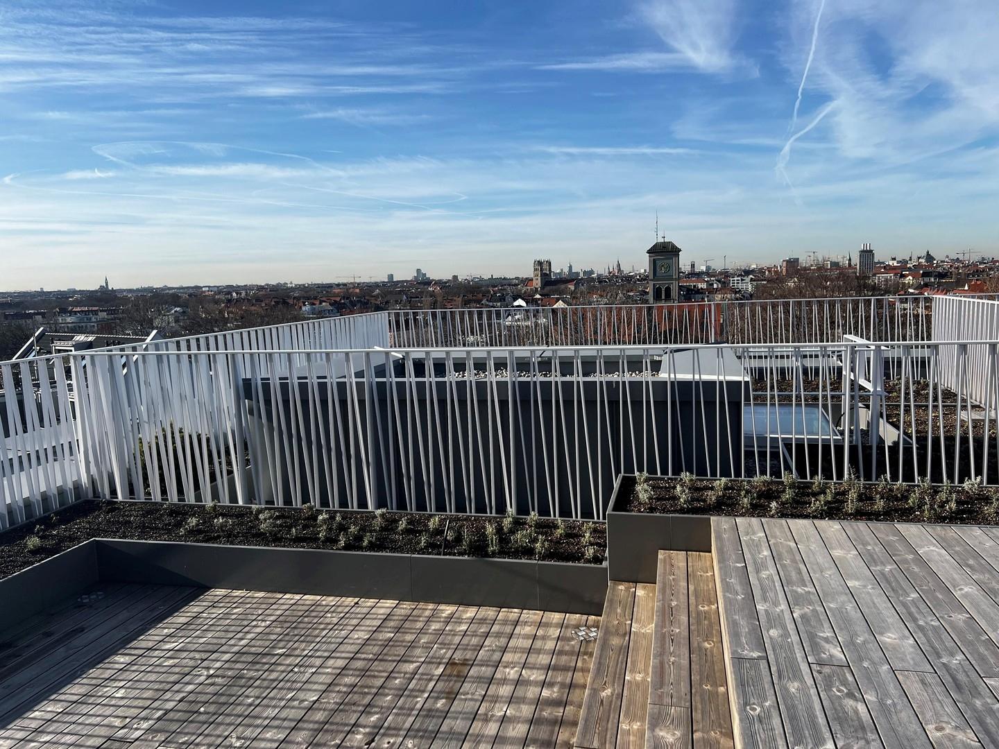 Aussicht auf der Dachterrasse